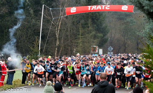 Winterlaufserie Rheinzabern 2013/2014: Start des 10km Laufs
